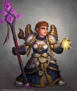 Female Dwarf Priest in Avatar Raiment